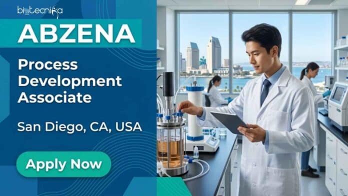 Biotech job opportunity at Abzena for a Process Development Associate I in San Diego, CA. Apply your biotechnology and biochemistry expertise in upstream process development.