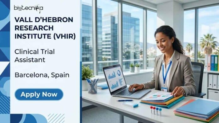 CTA job at VHIR Barcelona, Spain. Apply for the Clinical Trial Assistant position in Diabetes and Metabolism Research. Biology graduates encouraged to apply.