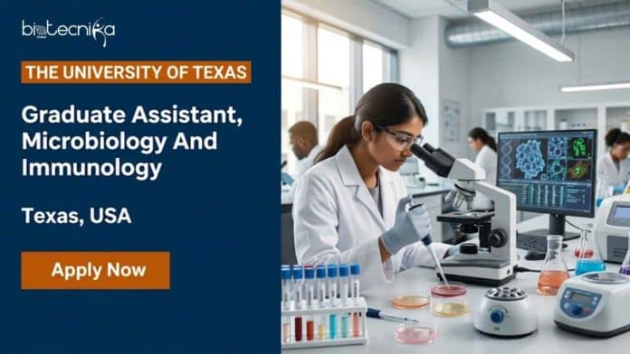 Apply for a Microbiology Job at UTMB Health in Texas. Graduate Assistant position in Microbiology and Immunology for master's and doctoral students pursuing biomedical research careers.