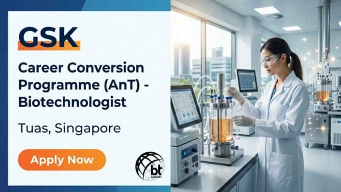 Apply for a Biotechnologist job at GSK Singapore through the Career Conversion Programme. Gain hands-on biopharmaceutical manufacturing experience and build a rewarding career.