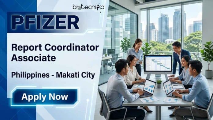 Life sciences job opportunity at Pfizer for a Report Coordinator Associate in Makati City, Philippines. Explore Pfizer careers, responsibilities, qualifications, and application details.