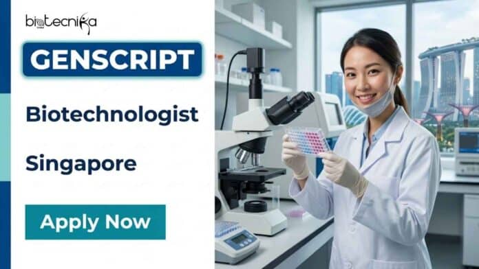 Apply for a Biotechnologist position at GenScript Singapore. Explore GenScript careers, gene synthesis troubleshooting, order management responsibilities, qualifications, and biotechnology opportunities in Singapore.
