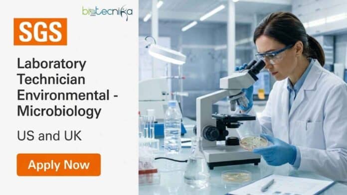 Apply for a lab technician job at SGS in London, ON. Entry-level environmental microbiology role for freshers with salary, benefits, and career growth opportunities.