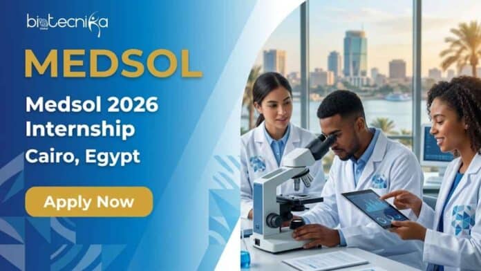 Apply for the freshers biotech internship at Medsol in Cairo, Egypt. Explore the Medsol internship program, eligibility requirements, timeline, and training opportunities for biotechnology students.