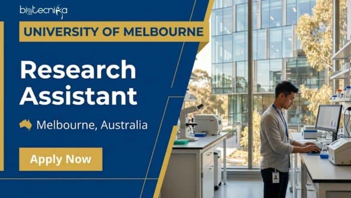 Apply for a Research Assistant Job at the University of Melbourne, Australia. Gain experience in immunology, microbiology, and biomedical research in a leading life sciences laboratory.
