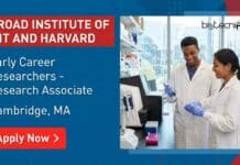 Research Associates Job at Broad Institute of MIT and Harvard, USA | Earn Up to $70,000/year Research associates job at Broad Institute of MIT and Harvard. Apply for Research Associate I positions in Cambridge, MA with competitive salary, research experience, and career growth opportunities.