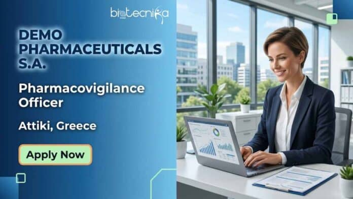 Apply for a Pharmacovigilance Officer job in Greece with DEMO Pharmaceuticals S.A. Explore responsibilities, qualifications, and career opportunities in pharmacovigilance.