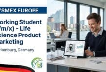 Life Sciences Job at Sysmex Europe, Germany | Apply Now Discover this life sciences job at Sysmex Europe in Hamburg, Germany. Apply for the Working Student – Life Science Product Marketing position and gain experience in molecular diagnostics and product marketing.