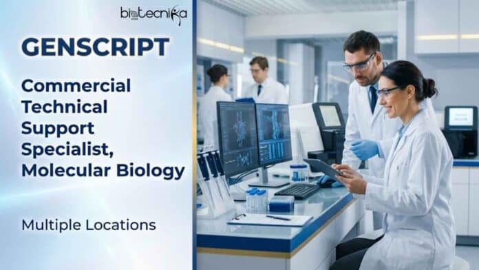 Apply for a remote microbiology job at GenScript as a Commercial Technical Support Specialist in Europe. Explore GenScript careers, responsibilities, qualifications, and job details.