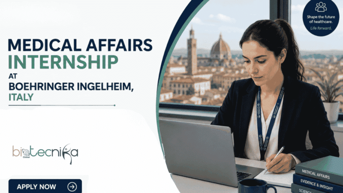 Medical Affairs Internship at Boehringer Ingelheim, Italy. Life Sciences Candidates, Apply Now & Get €1,000 per month.