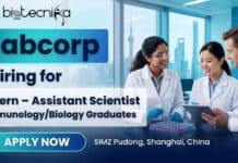 Labcorp Biology Internship in China | Assistant Scientist Intern | Apply Now Biology Internship in China at Labcorp