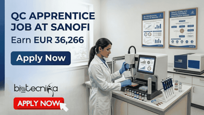 QC Apprentice Job at Sanofi. Apply for The Full-Time QC Laboratory Apprentice Job. Opportunity in Ireland. Earn EUR 36,266.