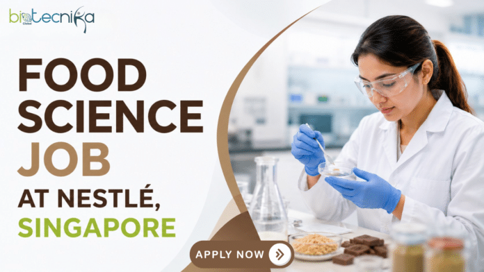 Food Science Job at Nestlé R&D in Jurong. Apply Online For Lab Technician Role. Job Opportunity in Singapore.