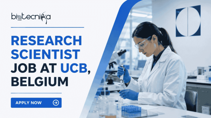 Research Scientist Job at UCB. Life Sciences Candidates, Apply Online. Job Opportunity in Braine-l'Alleud, Belgium