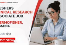 Remote Clinical Research Associate Job at Thermo Fisher Scientific in Romania | Life Sciences Freshers Remote Clinical Research Associate Job at Thermofisher, Romania. Life Sciences Freshers, Apply Now For CRA Role.