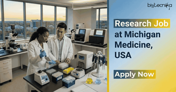 Research Job at Michigan Medicine. Genetics, Biology & Life Sciences Candidates, Apply Now. Job Opportunity in the USA.