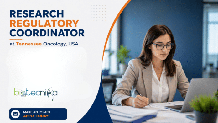Research Job at Tennessee Oncology. Life Sciences Candidates, Apply Now For Research Regulatory Coordinator Role. Job Opportunity in the USA.