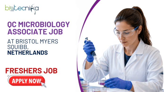 Microbiology Freshers Job at Bristol Myers Squibb. Apply Online For QC Microbiology Associate Role. Job Opportunity in the Netherlands.