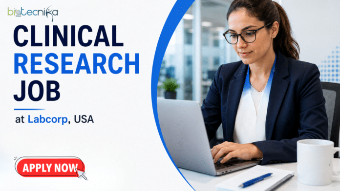 Clinical Research Job at Labcorp. Life Sciences Candidates, Apply Online for the Regional Study Coordinator Role. Job Opportunity in the USA.