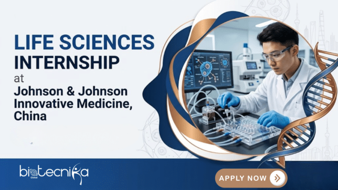 Life Sciences Internship at Johnson & Johnson Innovative Medicine, China. Apply Online For Biomarker Operations Intern Position.