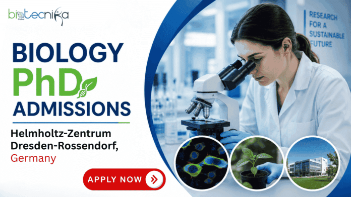 Biology PhD Admissions at Helmholtz-Zentrum Dresden-Rossendorf, Germany. Apply Online. Funded ImmunoFLASH PhD Vacancy.