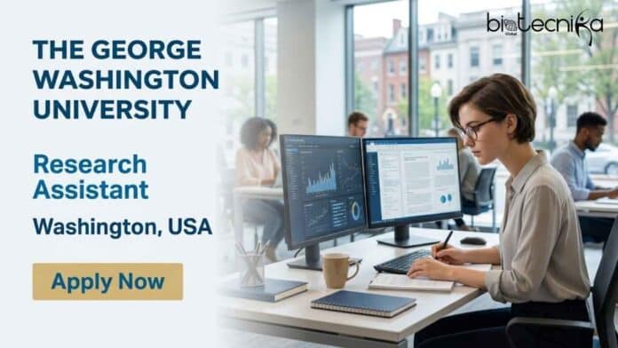 Research Assistant Job at The George Washington University in Washington, D.C. for biology and neuroscience graduates. Explore responsibilities, qualifications, salary, and application details.