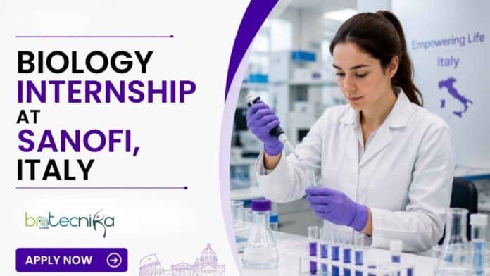 Biology Internship at Sanofi. Apply Now For Medical Information Intern Role. Internship Opportunity in Italy.