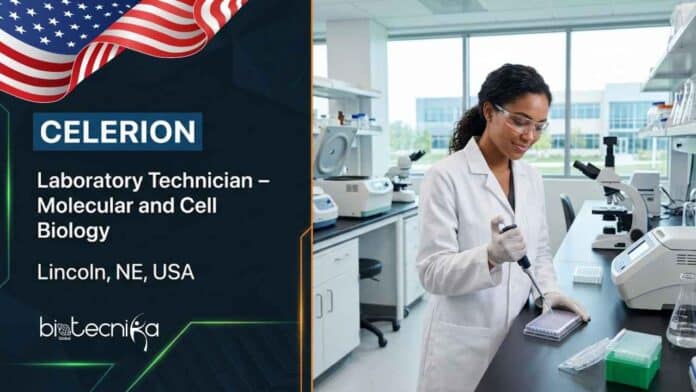 Apply for a Lab Technician Job at Celerion in Lincoln, Nebraska. Part-time molecular and cell biology role for life science graduates with laboratory experience. Explore this microbiology job in the US.