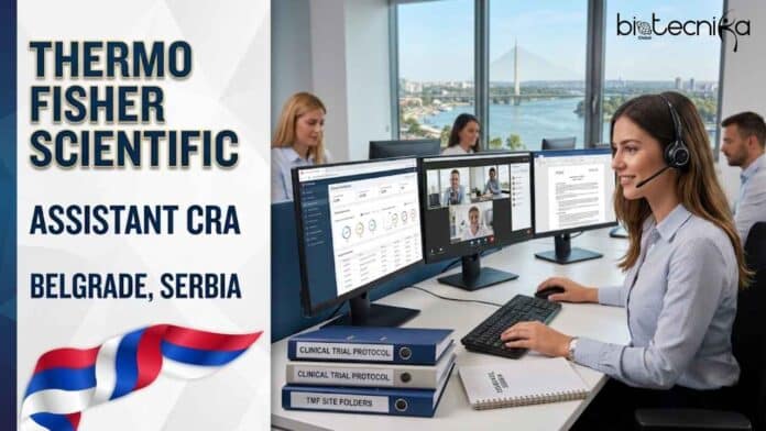 Freshers CRA job at Thermo Fisher Scientific for an Assistant Clinical Research Associate in Belgrade, Serbia. Apply for this Thermo Fisher careers opportunity and start your clinical research career.