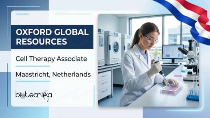 Biotech job opening for a Cell Therapy Associate at Oxford Global Resources in Maastricht, Netherlands. Apply for Oxford careers in advanced cell therapy manufacturing.