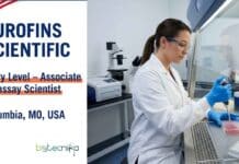 Entry Level Biology Job Opportunity at Eurofins Scientific, USA | Apply Online Looking for an entry level biology job? Eurofins Careers is hiring an Associate Bioassay Scientist in Columbia, MO. Apply for this scientist job in US today.