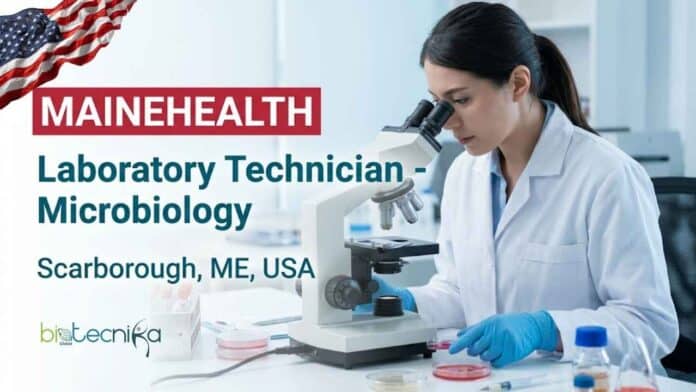 Apply for a microbiology lab technician job at MaineHealth NorDx in Scarborough, ME. Full-time evening shift laboratory technician position with excellent benefits and career growth.