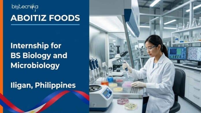 Apply for a biology internship at Aboitiz Foods in Iligan, Philippines. Open for BS Biology and BS Microbiology students seeking an internship in Philippines through Aboitiz careers.