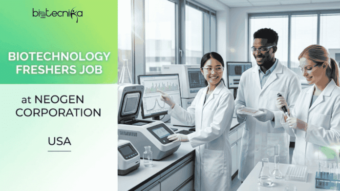 Biotechnology freshers job at Neogen Corporation. Apply Online For Laboratory Technician Role. Job Opportunity in the USA.