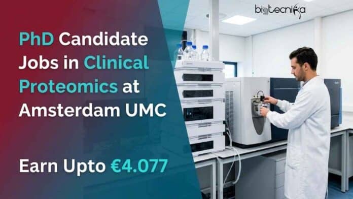 Explore PhD Candidate Jobs in Clinical Proteomics at Amsterdam UMC, focusing on Biomedical Sciences & Innovative Research in the Netherlands.