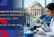 Research Assistant Jobs at Southern Methodist University, USA | Molecular Biology Candidates, Apply Now & Earn $21.20 Per Hour Explore Research Assistant Jobs at SMU in Texas, Focusing On Molecular Biology And Biochemistry. Earn $21.20 Per Hour.