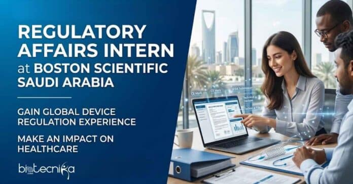 Regulatory Affairs Intern at Boston Scientific, Saudi Arabia. Life Sciences Candidates Eligible. Learn SFDA UDI Tracking & Data Governance.