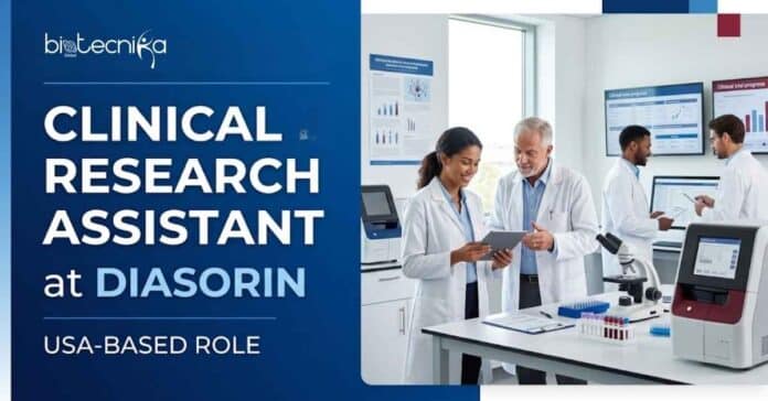 Clinical Research Assistant Job at Diasorin, USA. Biology, Molecular Biology, & Life Sciences Candidates, Apply Now.