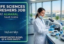 Life Sciences Freshers Job at Almarai, Saudi Arabia | Regulatory Affairs Officer | Apply Now Apply for the Regulatory Affairs Officer Position in Riyadh, Saudi Arabia. Fresh Graduates Are Encouraged To Apply.