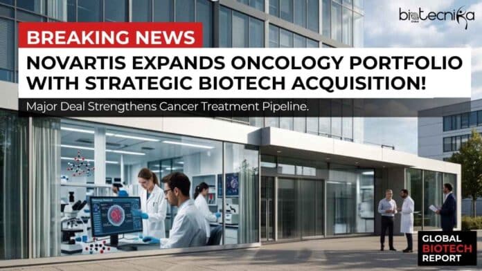 Novartis acquires Myricx Bio in a deal worth up to $1.5 billion to strengthen its oncology pipeline with next-generation cancer therapies.