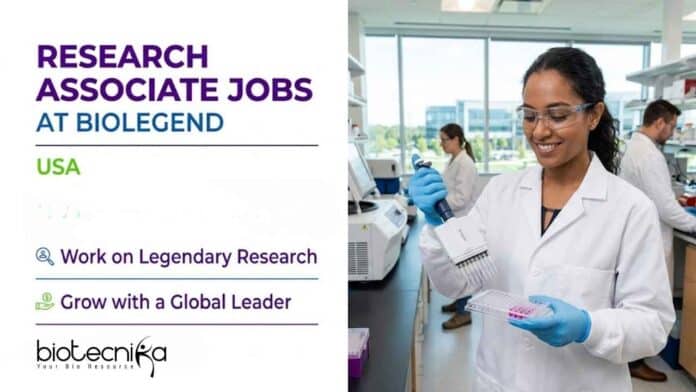 Research Associate Jobs at BioLegend. Life Sciences Candidates, Apply Online. Exciting Job Opportunity in the USA.