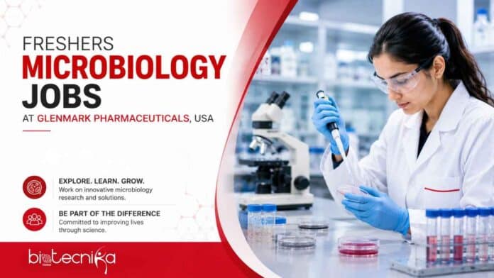 Explore Microbiology Analyst Jobs at Glenmark Pharmaceuticals in USA. Freshers Microbiology Job Opportunities Available.