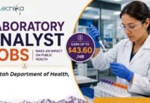 Laboratory Analyst Jobs at Utah Department of Health, USA | Life Sciences Candidates, Apply Now & Earn Upto $43.60 /hr Laboratory Analyst Jobs at Utah Health, USA: apply for a wastewater surveillance role in Taylorsville, with pay of up to $43.60 per hour.