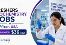 Freshers Biochemistry Jobs at Pfizer, USA | Apply now and Earn Upto $36 /hour | Bench Scientist Freshers Biochemistry Jobs at Pfizer, USA. Bioconjugation role. Earn Upto $36/Hour. Apply Online For This Job Opportunity.
