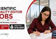 Scientific Quality Editor Jobs at Red Nucleus, Canada | Freshers Biological Sciences, Apply Now & Earn Upto $78,000 Scientific Quality Editor Jobs at Red Nucleus Canada: remote role for MS/PhD biology candidates, with a listed salary of $67,000–$78,000.