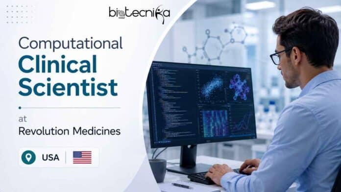 Computational Clinical Scientist opening at Revolution Medicines: duties, qualifications, salary range and application details.