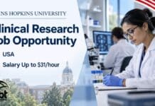 Clinical Research Job Opportunity at Johns Hopkins University, USA | With Salary Upto $31/hour Clinical Research Coordinator Position at Johns Hopkins University | Apply Now