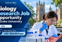 Biology Research Job Opportunity at Duke University in the USA | With Salary Upto USD $28.85/hour Duke Research Technician Job at Duke University | Apply Now