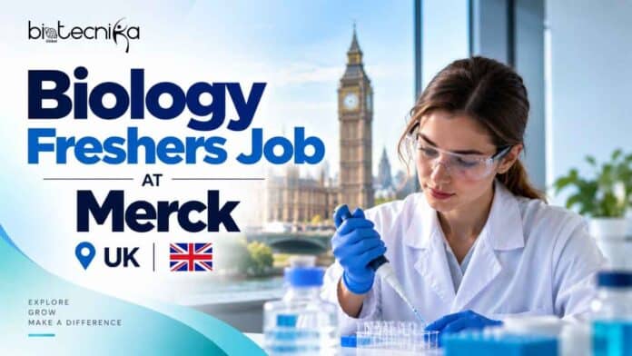 Biology Freshers Job at Merck, UK. Apply Now For Associate Scientist. Learn eligibility, GMP study responsibilities and application details.