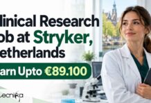 Clinical Research Job at Stryker, Netherlands | Life Sciences Candidates, Apply Online and Earn Upto €89.100 Clinical Research Job at Stryker, Netherlands or Belgium. Life Sciences Candidates, Apply Online and Earn Upto €89.100